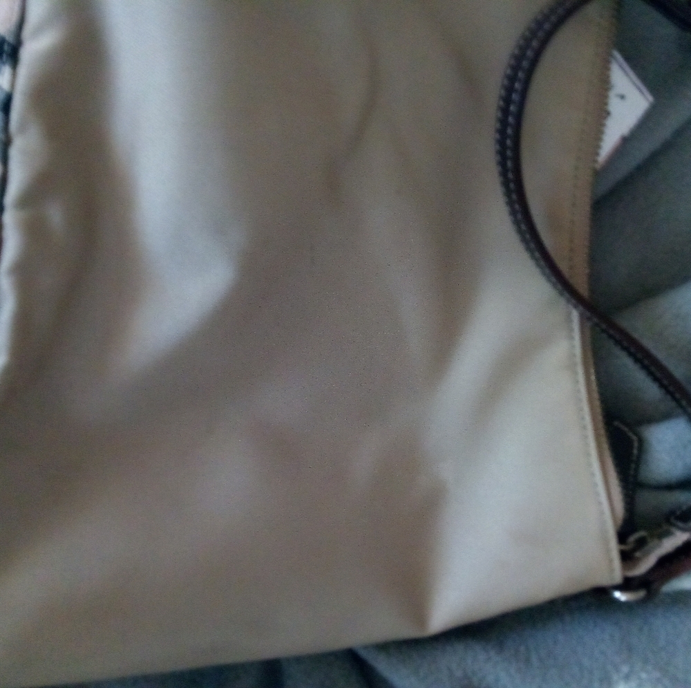 Burberry canvas leather shoulder bag one strap - Picture 10 of 13